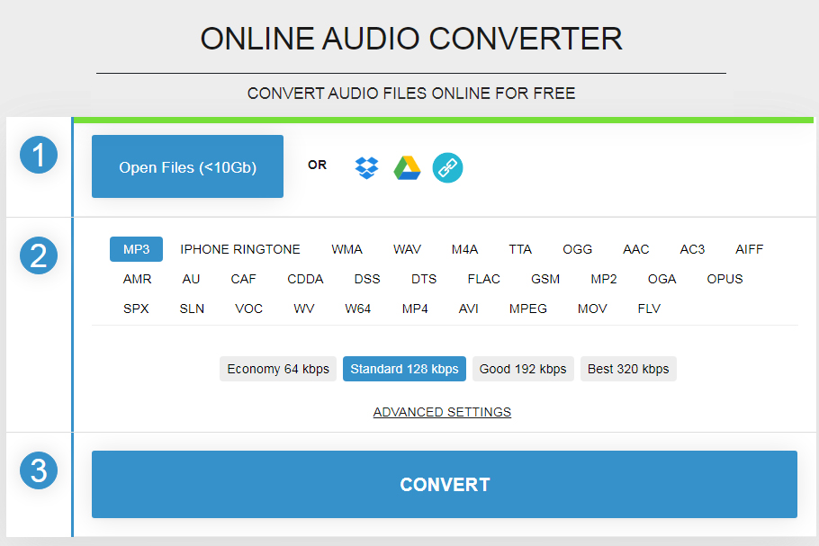 video to audio converter online free high quality